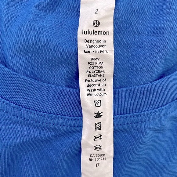 BLUE Lululemon Cates T-Shirt - Picture 5 of 5